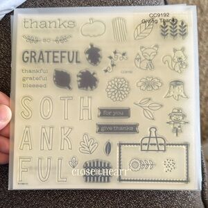 Close to My Heart 'Grateful' Clear Stamp Set - Neutral Tones